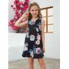 imageGORLYA Girls Summer Casual Loose Tank Swing Midi Cute Shift Dress with Pockets for 414T KidsBlack Print