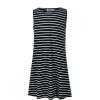 imageGORLYA Girls Summer Casual Loose Tank Swing Midi Cute Shift Dress with Pockets for 414T KidsBlack Stripe