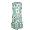 imageGORLYA Girls Summer Casual Loose Tank Swing Midi Cute Shift Dress with Pockets for 414T KidsGreen Flower