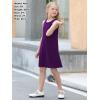 imageGORLYA Girls Summer Casual Loose Tank Swing Midi Cute Shift Dress with Pockets for 414T KidsPurple