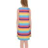 imageGORLYA Girls Summer Casual Loose Tank Swing Midi Cute Shift Dress with Pockets for 414T KidsRainbow