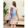 imageGORLYA Girls Summer Casual Loose Tank Swing Midi Cute Shift Dress with Pockets for 414T KidsRed Gray Tiedye