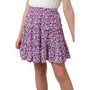 imageGORLYA Girls Ruffle Floral Boho Flowy Cute Tiered Short Mini Skater Skirts 414TPurple Print