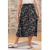 imageGORLYA Girls ALine Elastic High Waist Pleated Swing Maxi Skirt with Pockets for 414TBlack Print