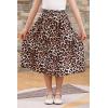imageGORLYA Girls ALine Elastic High Waist Pleated Swing Maxi Skirt with Pockets for 414TLeopard