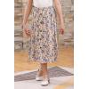imageGORLYA Girls ALine Elastic High Waist Pleated Swing Maxi Skirt with Pockets for 414TPink Print