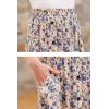 imageGORLYA Girls ALine Elastic High Waist Pleated Swing Maxi Skirt with Pockets for 414TPink Print