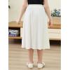 imageGORLYA Girls ALine Elastic High Waist Pleated Swing Maxi Skirt with Pockets for 414TWhite