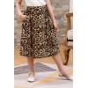 imageGORLYA Girls Boho Casual Elastic High Waist Tiered Ruffle Hem Long Swing Maxi Skirt 414TLeopard