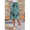 imageGORLYA Girls Boho Casual Elastic High Waist Tiered Ruffle Hem Long Swing Maxi Skirt 414TTeal Print