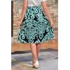 imageGORLYA Girls Boho Casual Elastic High Waist Tiered Ruffle Hem Long Swing Maxi Skirt 414TTeal Print