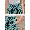 imageGORLYA Girls Boho Casual Elastic High Waist Tiered Ruffle Hem Long Swing Maxi Skirt 414TTeal Print