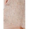 imageGORLYA Girls Chiffon Pleated Elastic High Waist ALine Boho Swing Maxi Long Skirt 414TBeige Floral