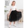 imageGORLYA Girls Chiffon Pleated Elastic High Waist ALine Boho Swing Maxi Long Skirt 414TBlack