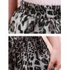 imageGORLYA Girls Chiffon Pleated Elastic High Waist ALine Boho Swing Maxi Long Skirt 414TGray Leopard