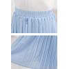 imageGORLYA Girls Chiffon Pleated Elastic High Waist ALine Boho Swing Maxi Long Skirt 414TLight Blue