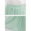 imageGORLYA Girls Chiffon Pleated Elastic High Waist ALine Boho Swing Maxi Long Skirt 414TLight Green