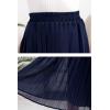 imageGORLYA Girls Chiffon Pleated Elastic High Waist ALine Boho Swing Maxi Long Skirt 414TNavy