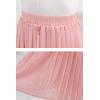 imageGORLYA Girls Chiffon Pleated Elastic High Waist ALine Boho Swing Maxi Long Skirt 414TPink