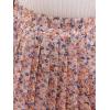 imageGORLYA Girls Chiffon Pleated Elastic High Waist ALine Boho Swing Maxi Long Skirt 414TPink Floral