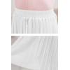 imageGORLYA Girls Chiffon Pleated Elastic High Waist ALine Boho Swing Maxi Long Skirt 414TWhite
