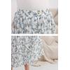 imageGORLYA Girls Chiffon Pleated Elastic High Waist ALine Boho Swing Maxi Long Skirt 414TWhite Print