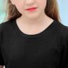 imageGORLYA Girls Cut Slit Sleeve Tie Knot Cuff Stripe Tunic TShirt Casual Pullover Top for 414T KidsBlack