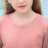 imageGORLYA Girls Cut Slit Sleeve Tie Knot Cuff Stripe Tunic TShirt Casual Pullover Top for 414T KidsPink