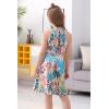 imageGORLYA Girls Halter Neck Cold Shoulder Sleeveless Summer Casual Sundress Aline Dress with Pockets for 412 YearsBeige Print