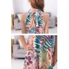 imageGORLYA Girls Halter Neck Cold Shoulder Sleeveless Summer Casual Sundress Aline Dress with Pockets for 412 YearsBeige Print
