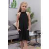 imageGORLYA Girls Halter Neck Cold Shoulder Sleeveless Summer Casual Sundress Aline Dress with Pockets for 412 YearsBlack