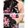 imageGORLYA Girls Halter Neck Cold Shoulder Sleeveless Summer Casual Sundress Aline Dress with Pockets for 412 YearsBlack Pink Flower