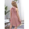 imageGORLYA Girls Halter Neck Cold Shoulder Sleeveless Summer Casual Sundress Aline Dress with Pockets for 412 YearsPink