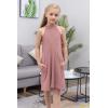 imageGORLYA Girls Halter Neck Cold Shoulder Sleeveless Summer Casual Sundress Aline Dress with Pockets for 412 YearsPink