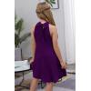 imageGORLYA Girls Halter Neck Cold Shoulder Sleeveless Summer Casual Sundress Aline Dress with Pockets for 412 YearsPurple
