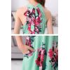 imageGORLYA Girls Halter Neck Cold Shoulder Sleeveless Summer Casual Sundress Aline Dress with Pockets for 412 YearsTeal Print