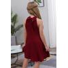 imageGORLYA Girls Halter Neck Cold Shoulder Sleeveless Summer Casual Sundress Aline Dress with Pockets for 412 YearsWine Red