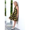 imageGORLYA Girls Halter Neck Cold Shoulder Sleeveless Summer Casual Sundress Aline Dress with Pockets for 412 YearsYellow Flower