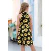 imageGORLYA Girls Halter Neck Cold Shoulder Sleeveless Summer Casual Sundress Aline Dress with Pockets for 412 YearsYellow Flower