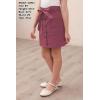 imageGORLYA Girls Paper Bag Elastic Waist Button Trim Front Belted Skirts with Pockets 414TFuchsia