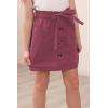 imageGORLYA Girls Paper Bag Elastic Waist Button Trim Front Belted Skirts with Pockets 414TFuchsia