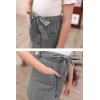 imageGORLYA Girls Paper Bag Elastic Waist Button Trim Front Belted Skirts with Pockets 414TGray