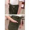 imageGORLYA Girls Paper Bag Elastic Waist Button Trim Front Belted Skirts with Pockets 414TGreen