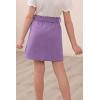 imageGORLYA Girls Paper Bag Elastic Waist Button Trim Front Belted Skirts with Pockets 414TMauve