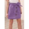 imageGORLYA Girls Paper Bag Elastic Waist Button Trim Front Belted Skirts with Pockets 414TMauve