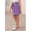 imageGORLYA Girls Paper Bag Elastic Waist Button Trim Front Belted Skirts with Pockets 414TMauve