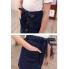 imageGORLYA Girls Paper Bag Elastic Waist Button Trim Front Belted Skirts with Pockets 414TNavy