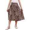 imageGORLYA Girls ALine Elastic High Waist Pleated Swing Maxi Skirt with Pockets for 414TLeopard
