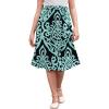 imageGORLYA Girls Boho Casual Elastic High Waist Tiered Ruffle Hem Long Swing Maxi Skirt 414TTeal Print