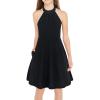 imageGORLYA Girls Halter Neck Cold Shoulder Sleeveless Summer Casual Sundress Aline Dress with Pockets for 412 YearsBlack